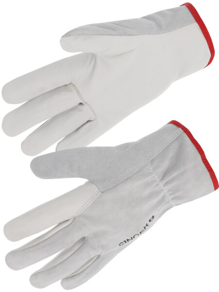 Gant paume fleur bovin. Dos croûte.56GSN