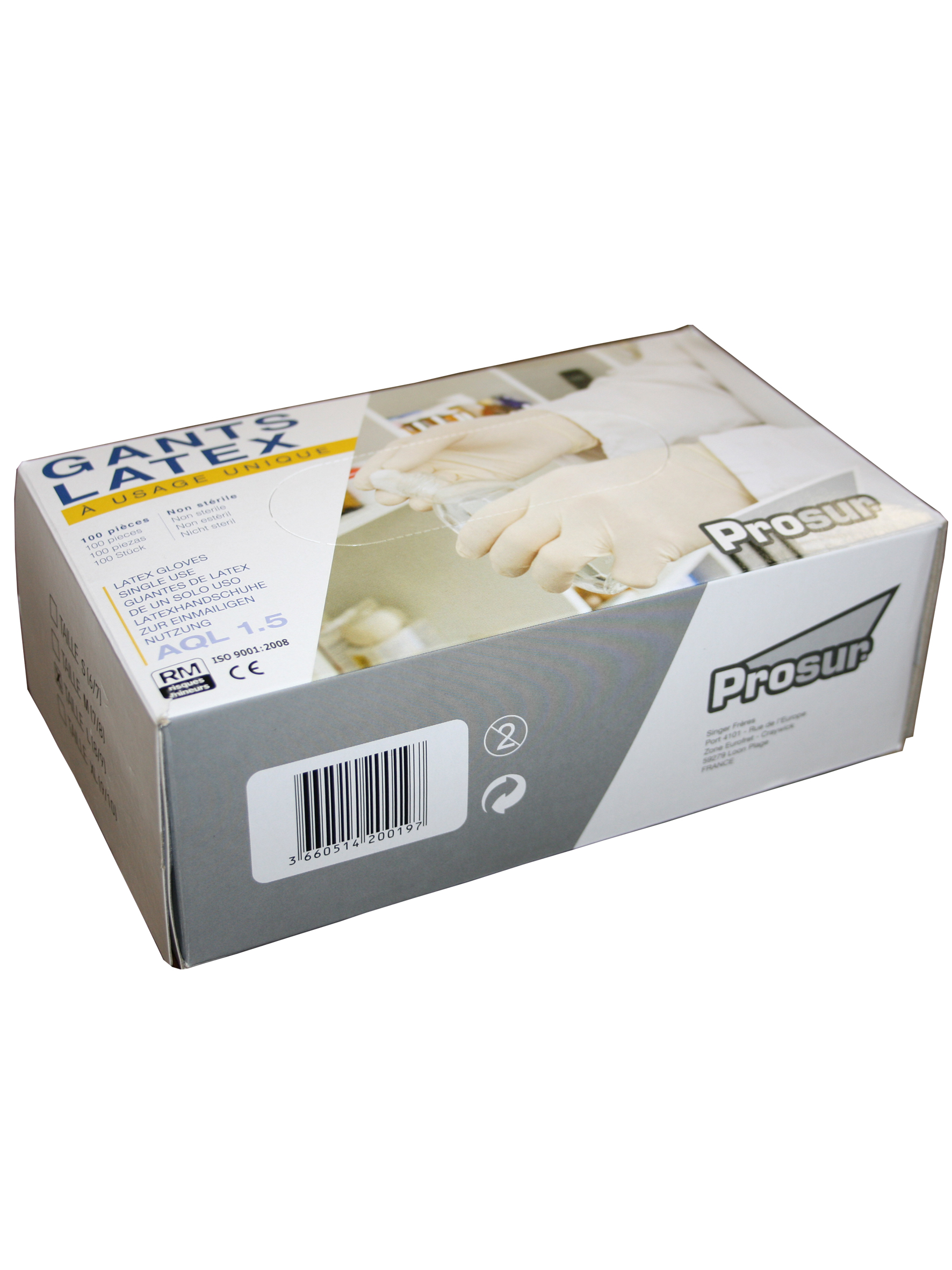 Gant latex. AQL 1,5. AUULAT