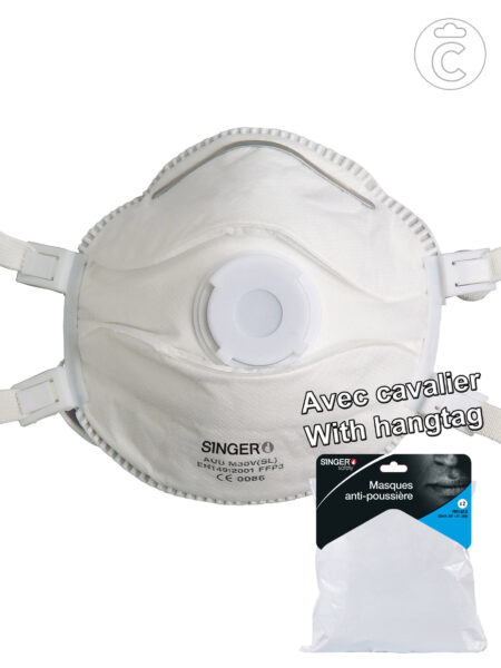 Demi-masque classique. Valve. FFP3 NR D CAUUM30VSL