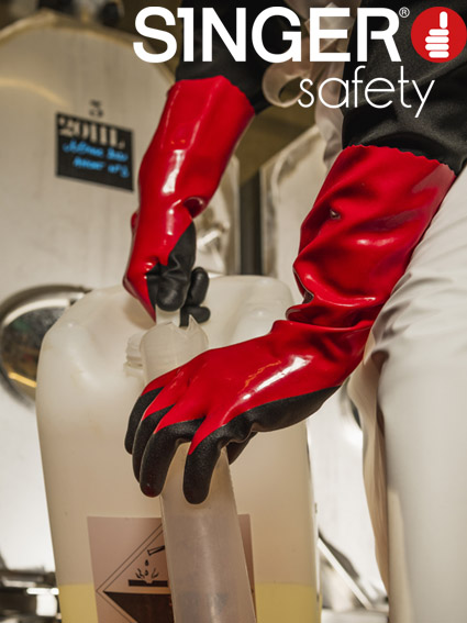 Gant tricoté une pièce. Jauge 18.CHEM350