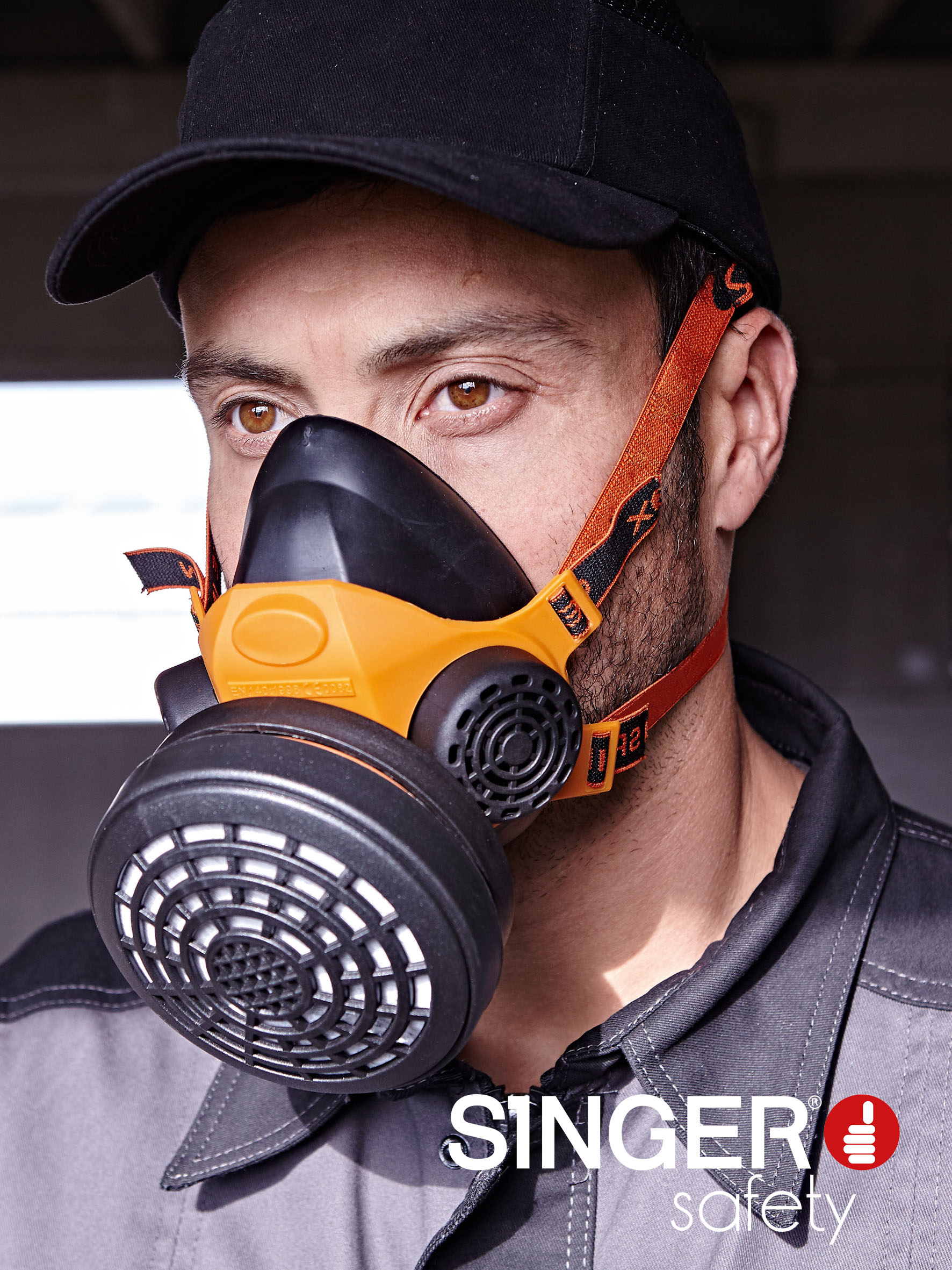 Demi-masque respiratoire. En caoutchouc.DM761C