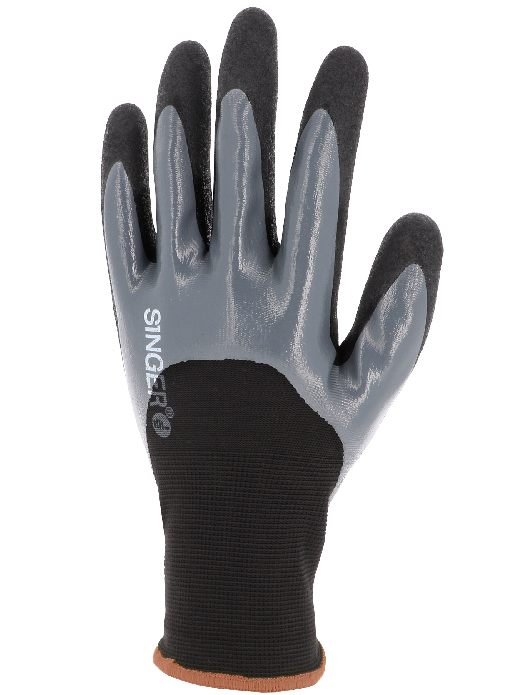 Gants nylon 3/4 enduits nitrile doublecouche,GRIP134
