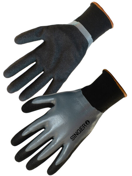 Gants nylon enduits nitrile double couche.GRIP157