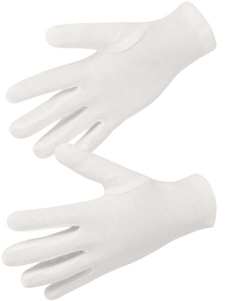 Gant coton interlock blanchi avec ourlet. Version légère.JBP100SW
