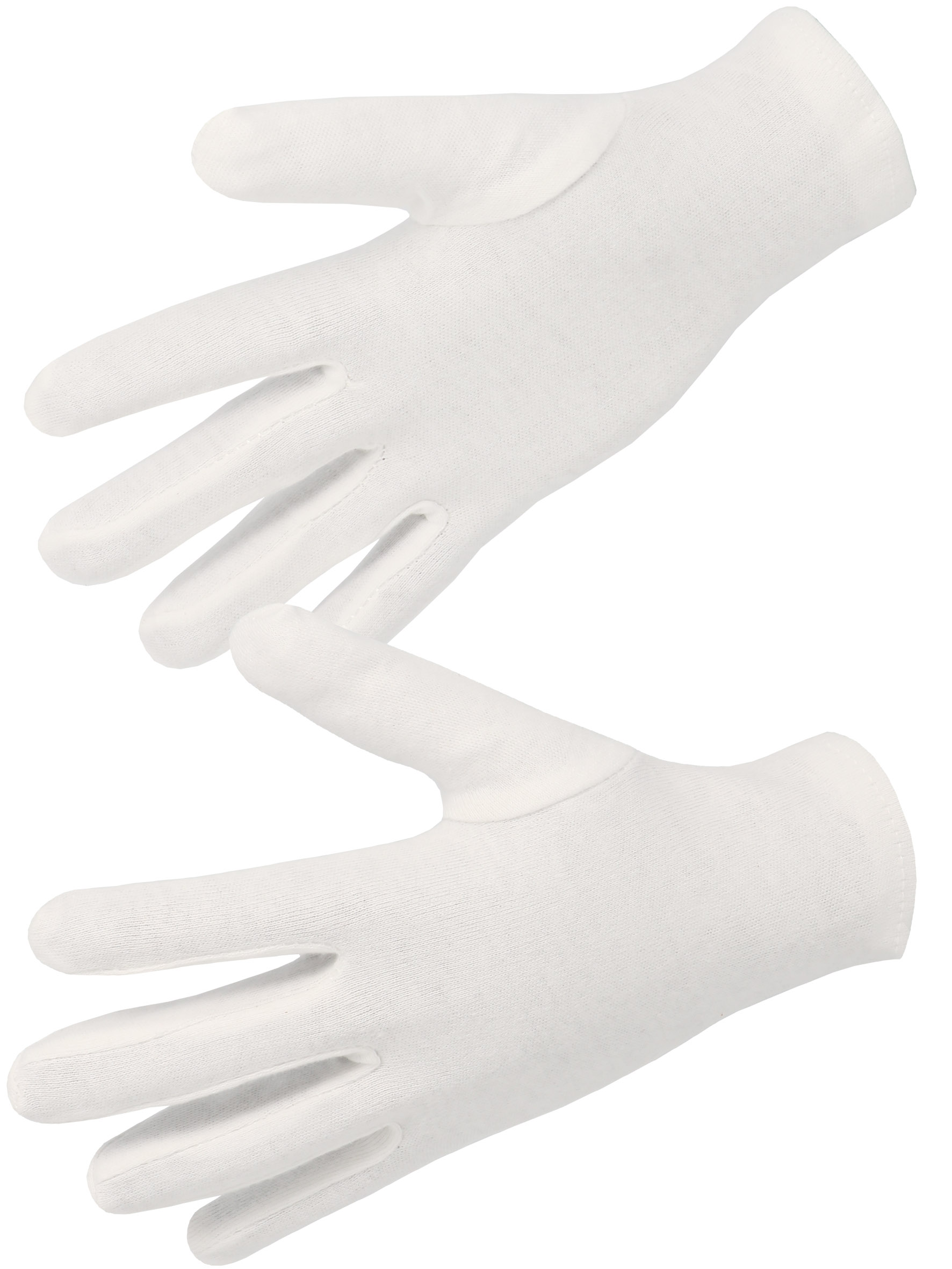 Gant coton interlock blanchi avec ourlet. Version légère.JBP100SW