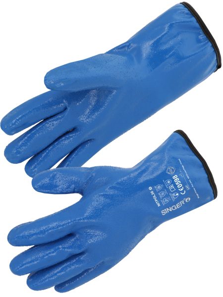 Gant nitrile tout enduit 300 mm. NITPOL30