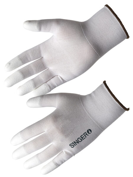 Gant polyester enduit PU bout de doigts. Jauge 13.NYM13F