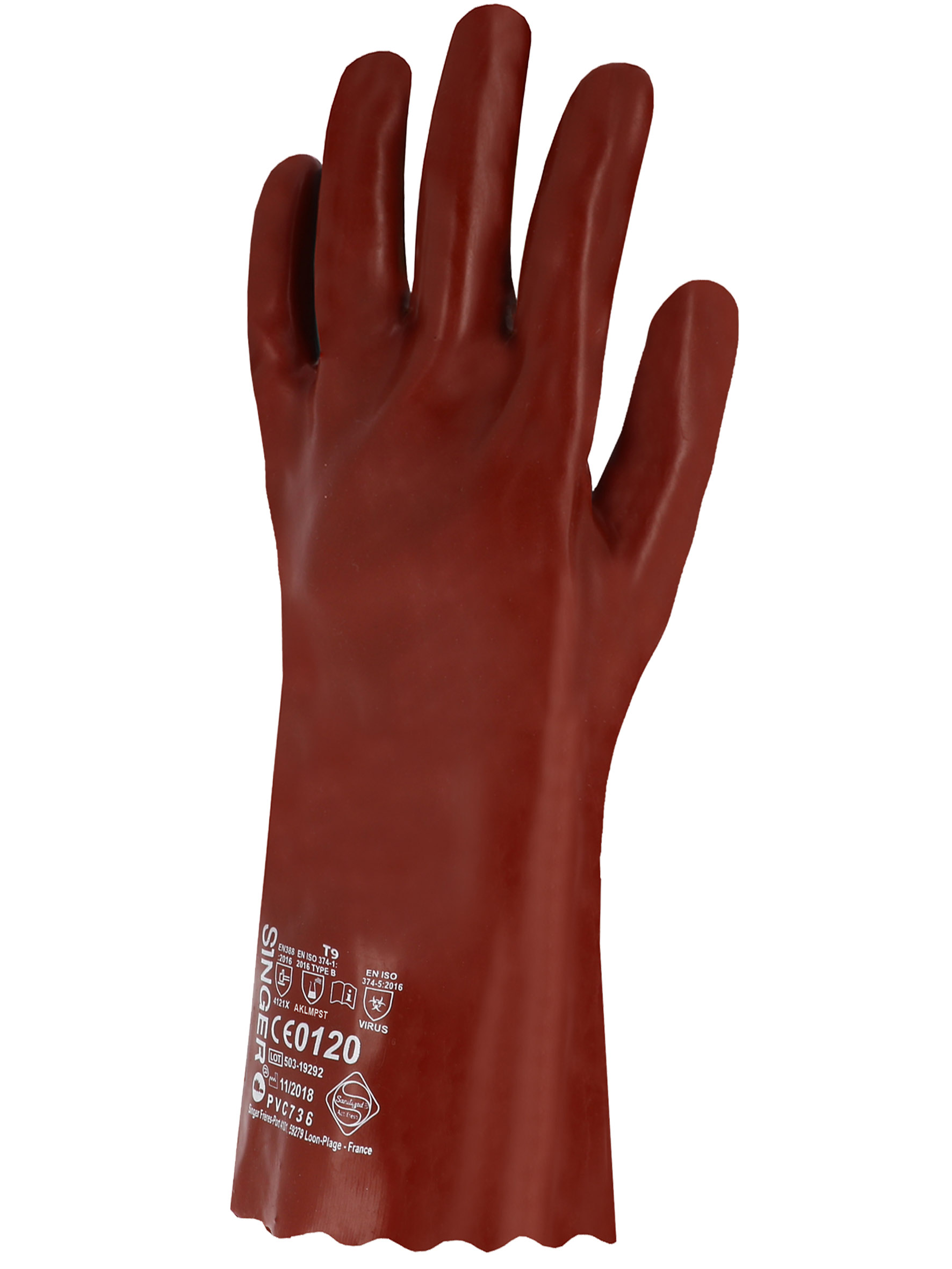 AKLMPST. Type A. Gant P.V.C. 350 mm. PVC736