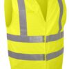 Gilet haute visibilité multi-risques. 98% polyester et 2% carbone, 120 g/m².
